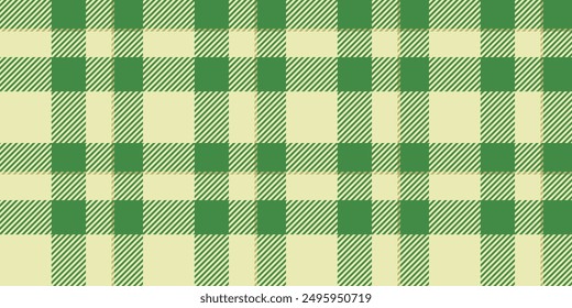 Vector de cinta textil sin costuras, patrón de tablón de fondo tartán. Tejido de cuadros de textura de año nuevo chino en paleta de colores claros y verdes.