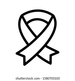 ribbon vector thin line icon 
