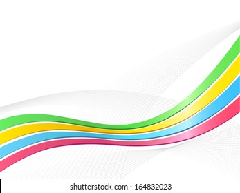 Ribbon wave background (vector version; available as raster too)