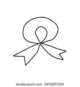 Ribbon with white background for display 