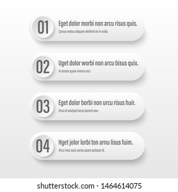 Ribbon white banners. A vivid illustration of the layout of the labels banner. Colored labels with a set. A template for the web design. All elements are isolated.EPS 10.