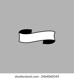Farbband weiß Symbol Design Vektorgrafik Grafik der Vorlage, Zeichen und Symbol
