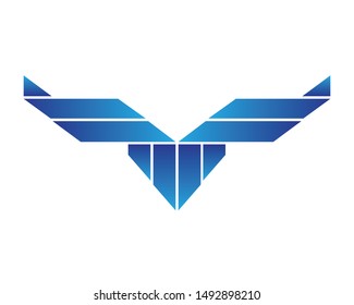 Ribbon Wings Logo Design Concept