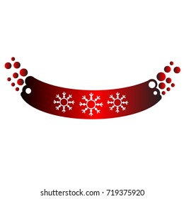 Ribbon. A ribbon with a winter pattern. Vector illustrator.
