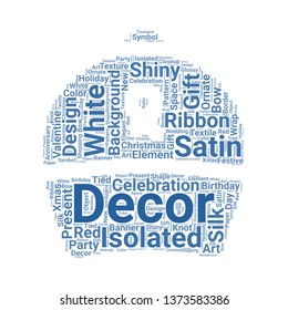 ribbon word cloud. tag cloud about ribbon