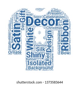 ribbon word cloud. tag cloud about ribbon