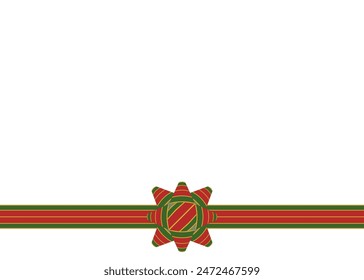 Ribbon wrapping style frame, Christmas color decoration ribbon