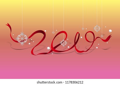The ribbon is written as 2019 words.