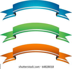 ribbons or banner set