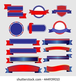 Ribbons and Banners American vector