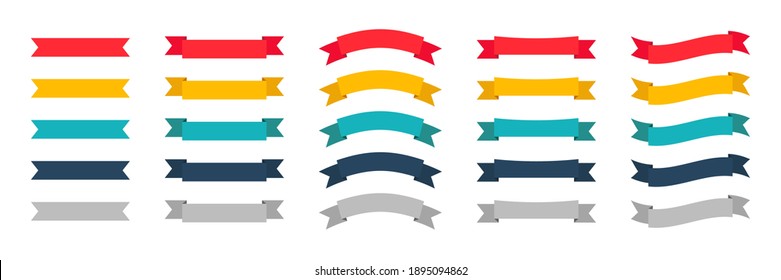 Ribbons Banners isolated elements. Vector ribbon banners web template. Stock vector. EPS 10