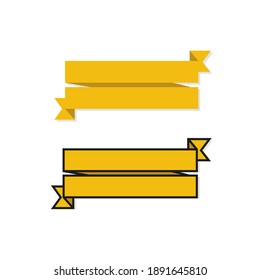 Banderas de cintas. Ilustración vectorial