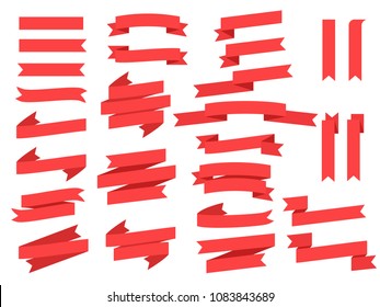 Ribbons and banners vector set