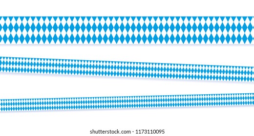 ribbons in bavarian colors blue and white vector illustration EPS10