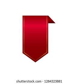 ribbons, bookmark, red illustration. Element of color bows and ribbons illustration for mobile concept and web apps. Detailed ribbons, bookmark, red icon can be used for web