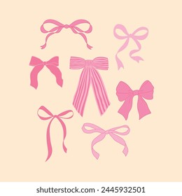 ribbons, bow, coquette, girly seamless pattern background, print, pattern, greeting card, banners, web, wrapping paper, fashion, fabric, textile, wallpaper, cover