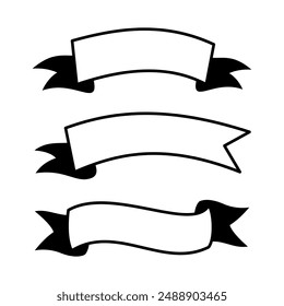 Colección de cintas sobre fondo blanco. Conjunto de Anuncios de cinta. Ilustración vectorial
