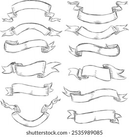 Ribbons collection. Ribbon banner vector art. Ribbons and banners. Flat ribbons. Set of Ribbons and banner. Banner illustration. Set of banner. Set of scroll ribbon, vintage. blank