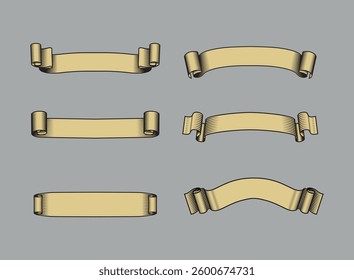 Ribbons collection. Ribbon banner vector art. Ribbons and banners. Flat ribbons. Set of Ribbons and banner. Banner illustration. Set of banner. Set of scroll ribbon, vintage, retro. blank, template