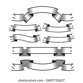 Ribbons collection. Ribbon banner vector art. Ribbons and banners. Flat ribbons. Set of Ribbons and banner. Banner illustration. Set of banner. Set of scroll ribbon, vintage. blank
