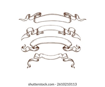 Ribbons collection. Ribbon banner vector art. Ribbons and banners. Flat ribbons. Set of Ribbons and banner. Banner illustration. Set of banner. Set of scroll ribbon, vintage. blank