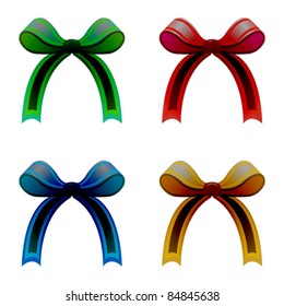 ribbons colored vectors, abstract art illustration; image contains transparency