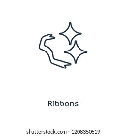 Ribbons concept line icon. Linear Ribbons concept outline symbol design. This simple element illustration can be used for web and mobile UI/UX.