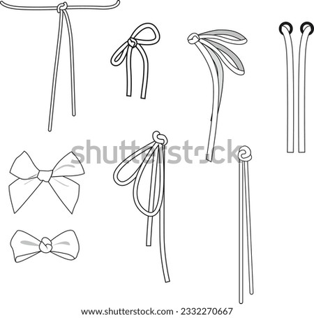 
Ribbons and drawstrings fashion flat templates, design for garment dresses top and apparel in editable vector
 Stock photo © 