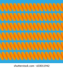 Ribbons forming a blue and orange fence editable vector