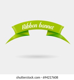 Ribbons horizontal banners. Isolated vector illustration