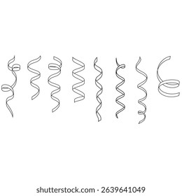 Ribbons icon vector set. Ribbon curls illustration sign collection. Ribbon symbol or logo.