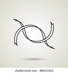 Ribbons illustration.
