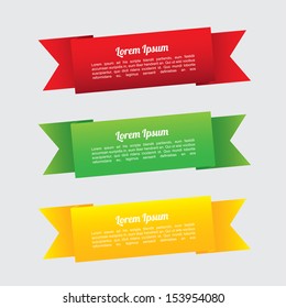 Infografía de cintas sobre fondo blanco Ilustración vectorial 