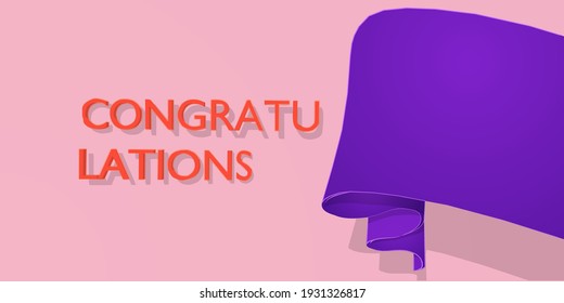 ribbons and inscriptions - congratulations.vector illustration. easy to use and customize.