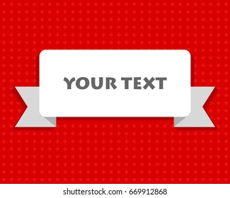 Ribbons Label in Retro Colors. Vector illustration