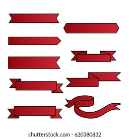 ribbons and labels illustration vector on white background
