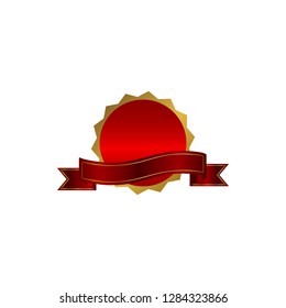 ribbons, medal, red, sash, circle illustration. Element of color bows and ribbons illustration for mobile concept and web apps. Detailed ribbons, medal, red, sash, circle