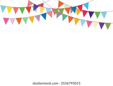 Cintas sobre fondo blanco Tiempo de fiesta y diversión en estilo.