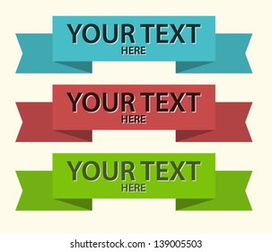 Ribbons with place for your text