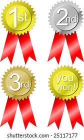 ribbons with ranks