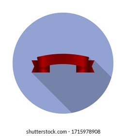 ribbons, red, sash long shadow icon. Simple color vector of Ribbons icons for ui and ux, website or mobile application