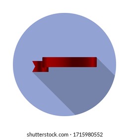 ribbons, red, sash long shadow icon. Simple color vector of Ribbons icons for ui and ux, website or mobile application