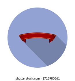 ribbons, red, sash long shadow icon. Simple color vector of Ribbons icons for ui and ux, website or mobile application