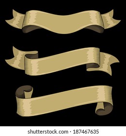 Ribbons in retro style