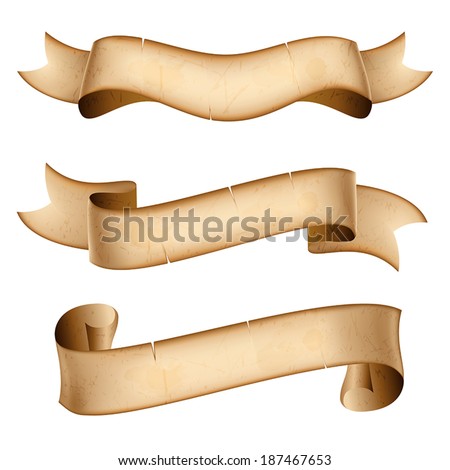 Ribbons in retro style