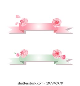 Ribbons with roses