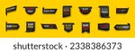 Ribbons and sale banners set. 3d matted icon with transparent shadow.