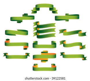 Ribbons, scrolls, banners - editable vector illustrations