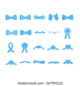 Ribbons Set blue color