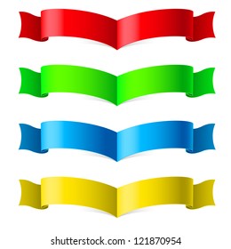 Ribbons Set. Illustration on white for design